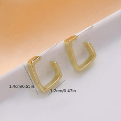 Square Earrings Plain Design for Women Girl Holiday Gift