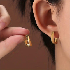 Square Earrings Plain Design for Women Girl Holiday Gift