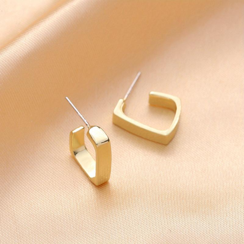 Square Earrings Plain Design for Women Girl Holiday Gift
