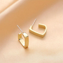 Square Earrings Plain Design for Women Girl Holiday Gift