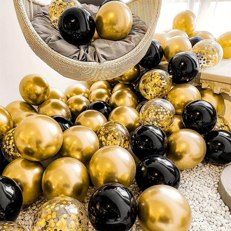 25pcs Golden Mixed Balloons 40th Birthday Party Decorations