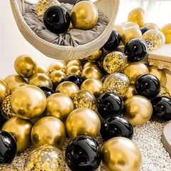 25pcs Golden Mixed Balloons 40th Birthday Party Decorations