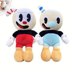2pcs Cup Head Plush Toys Stuffed Cartoon Dolls Kids Birthday Gift