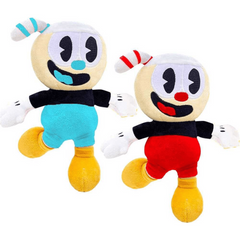 2pcs Cup Head Plush Toys Stuffed Cartoon Dolls Kids Birthday Gift