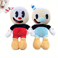 2pcs Cup Head Plush Toys Stuffed Cartoon Dolls Kids Birthday Gift