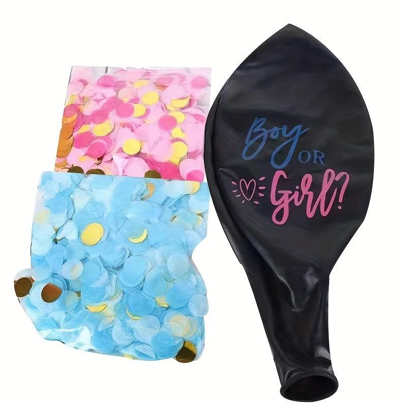 1pc Gender Reveal Latex Balloon Boy Or Girl Birthday Party Decoration