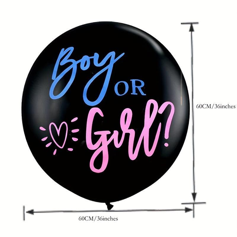 1pc Gender Reveal Latex Balloon Boy Or Girl Birthday Party Decoration