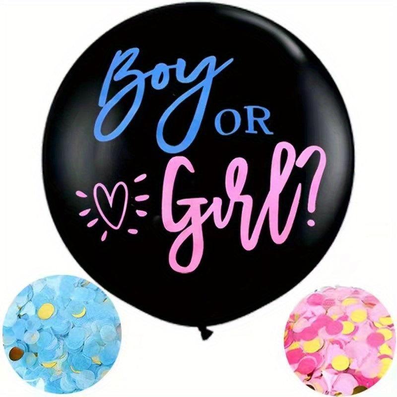 1pc Gender Reveal Latex Balloon Boy Or Girl Birthday Party Decoration