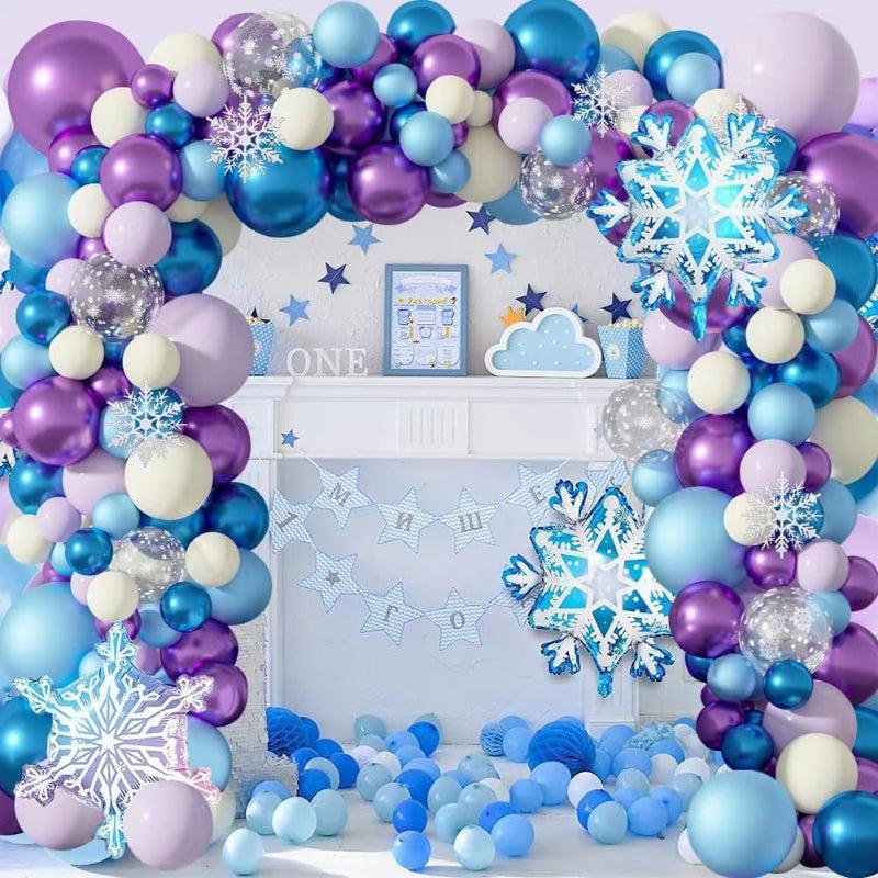 Snow Princess Balloon Garland Set - Ice & Snow Adventure Theme Birthday