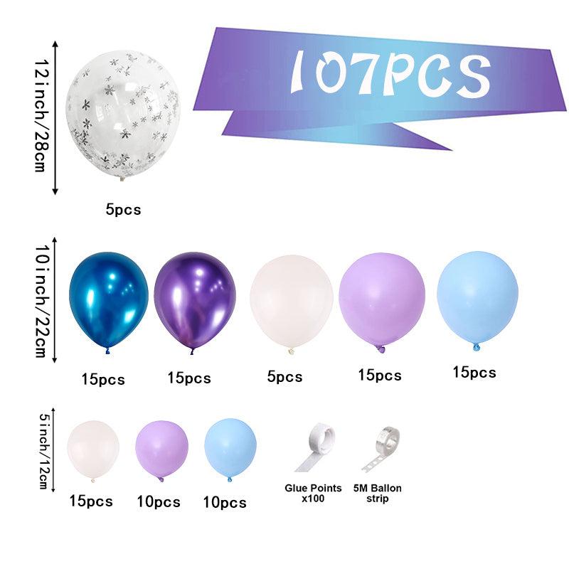 Snow Princess Balloon Garland Set - Ice & Snow Adventure Theme Birthday