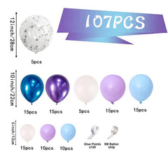 Snow Princess Balloon Garland Set - Ice & Snow Adventure Theme Birthday