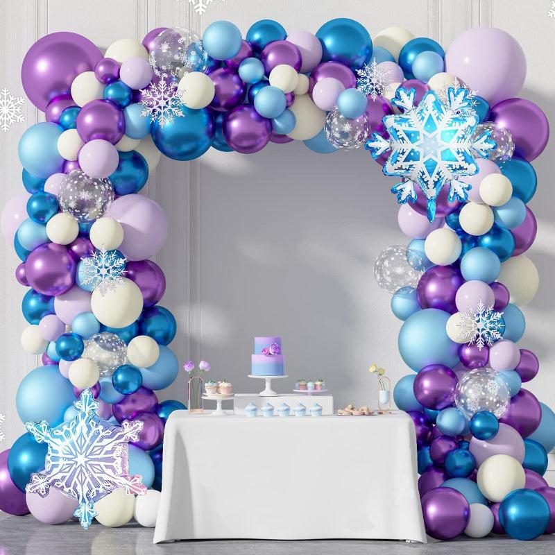 Snow Princess Balloon Garland Set - Ice & Snow Adventure Theme Birthday