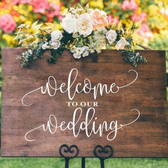 Wedding Welcome Mirror Vinyl Sticker Wedding Party Decor Wedding Sign