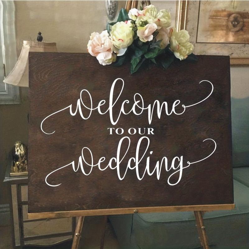 Wedding Welcome Mirror Vinyl Sticker Wedding Party Decor Wedding Sign