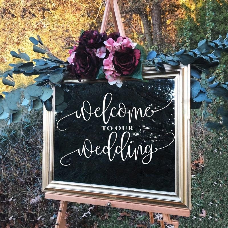 Wedding Welcome Mirror Vinyl Sticker Wedding Party Decor Wedding Sign