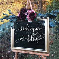 Wedding Welcome Mirror Vinyl Sticker Wedding Party Decor Wedding Sign