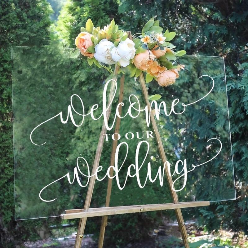 Wedding Welcome Mirror Vinyl Sticker Wedding Party Decor Wedding Sign