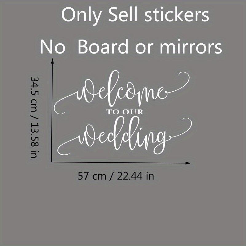 Wedding Welcome Mirror Vinyl Sticker Wedding Party Decor Wedding Sign