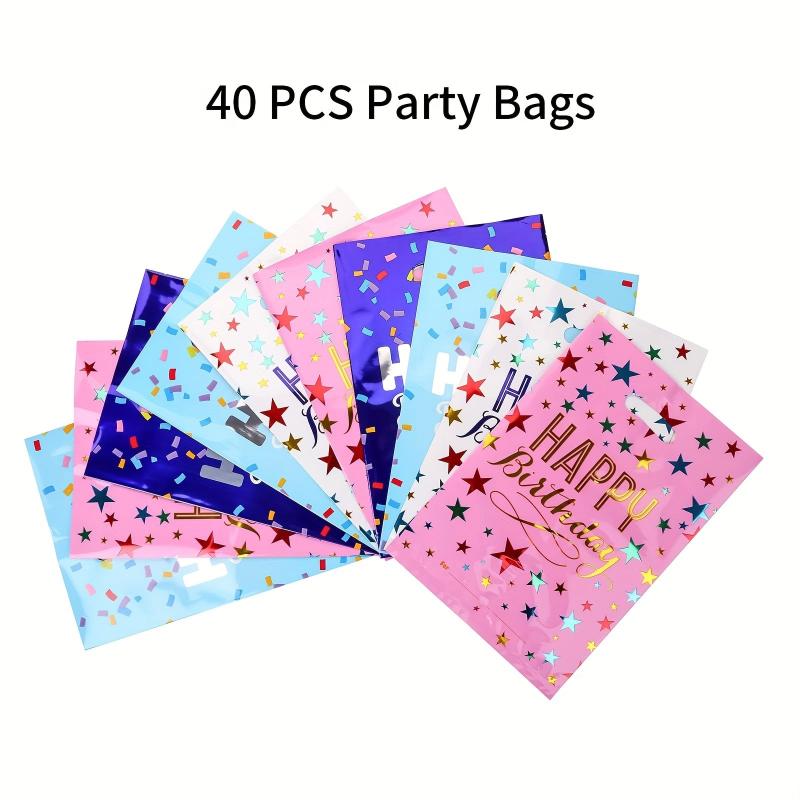 40pcs Happy Birthday Party Favor Bags with Handles