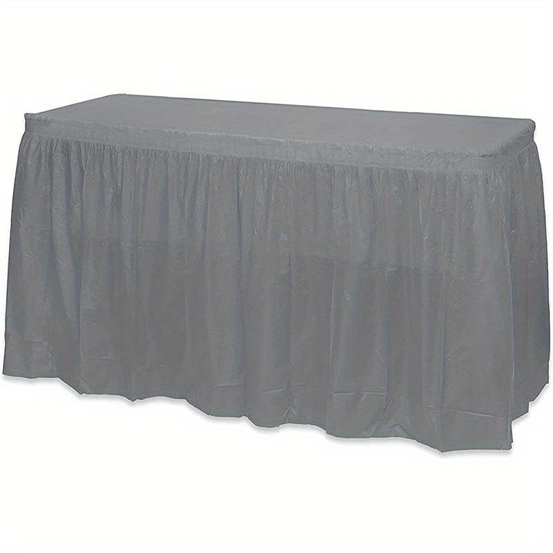 2pcs Tablecloth & Disposable Table Skirt Set