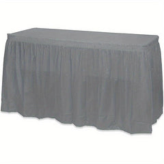 2pcs Tablecloth & Disposable Table Skirt Set