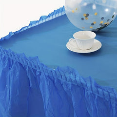 2pcs Tablecloth & Disposable Table Skirt Set