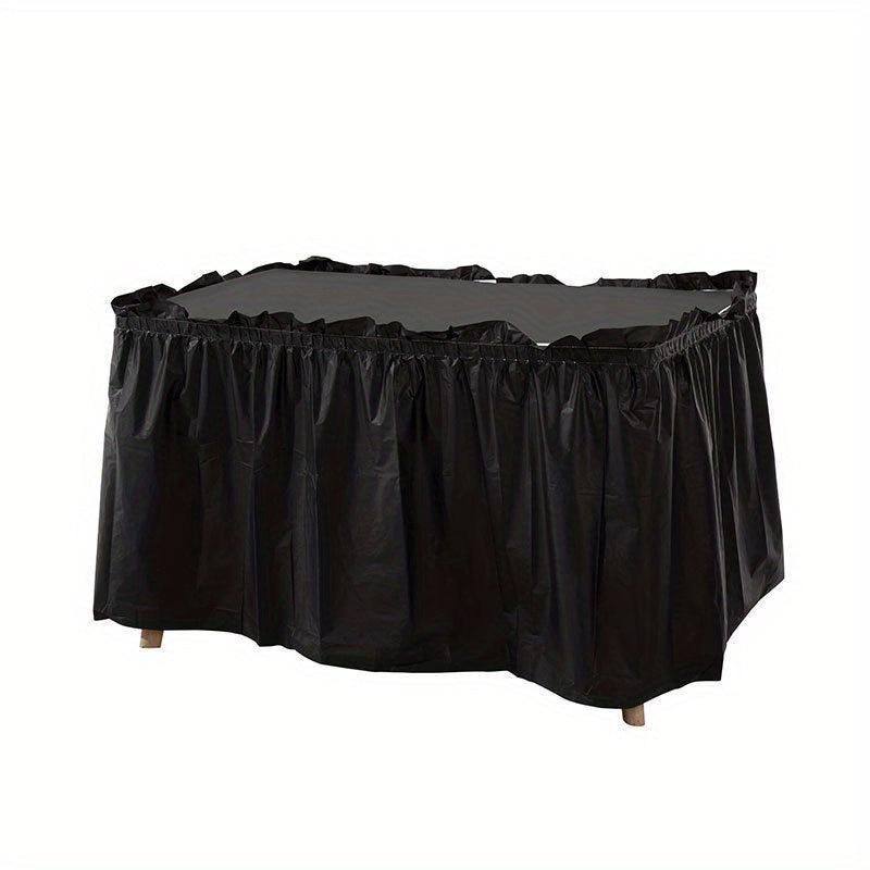 2pcs Tablecloth & Disposable Table Skirt Set