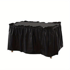 2pcs Tablecloth & Disposable Table Skirt Set