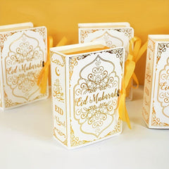 Eid Mubarak Chocolate Candy Boxes Book Shape Gift Packaging Box