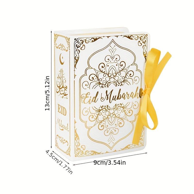 Eid Mubarak Chocolate Candy Boxes Book Shape Gift Packaging Box