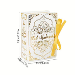 Eid Mubarak Chocolate Candy Boxes Book Shape Gift Packaging Box