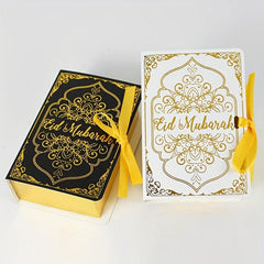 Eid Mubarak Chocolate Candy Boxes Book Shape Gift Packaging Box