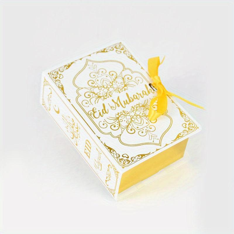 Eid Mubarak Chocolate Candy Boxes Book Shape Gift Packaging Box