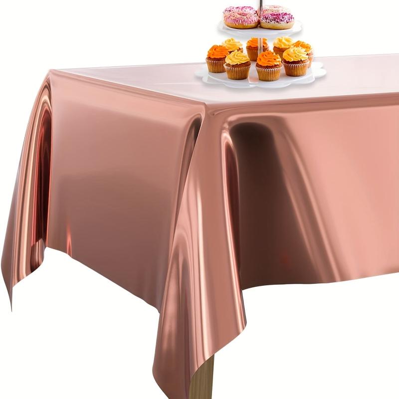 Rose Golden Foil Table Cloth for Party and Wedding Decoration