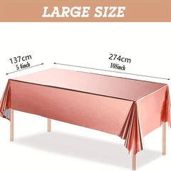 Rose Golden Foil Table Cloth for Party and Wedding Decoration