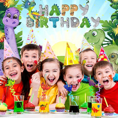 6pcs Dinosaur Drinking Plastic Straws Dinosaur Birthday Party Supplies