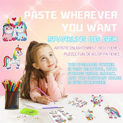12pcs Unicorn Diamond Painting Stickers for DIY Art Projects