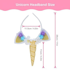 5pcs Unicorn Headband Glitter Cat Ears Flower Hairband Women Girls