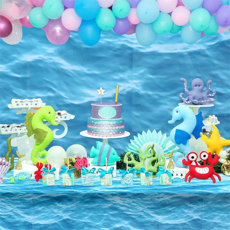 Ocean Wave Party Tablecloth Disposable Dustproof Supplies