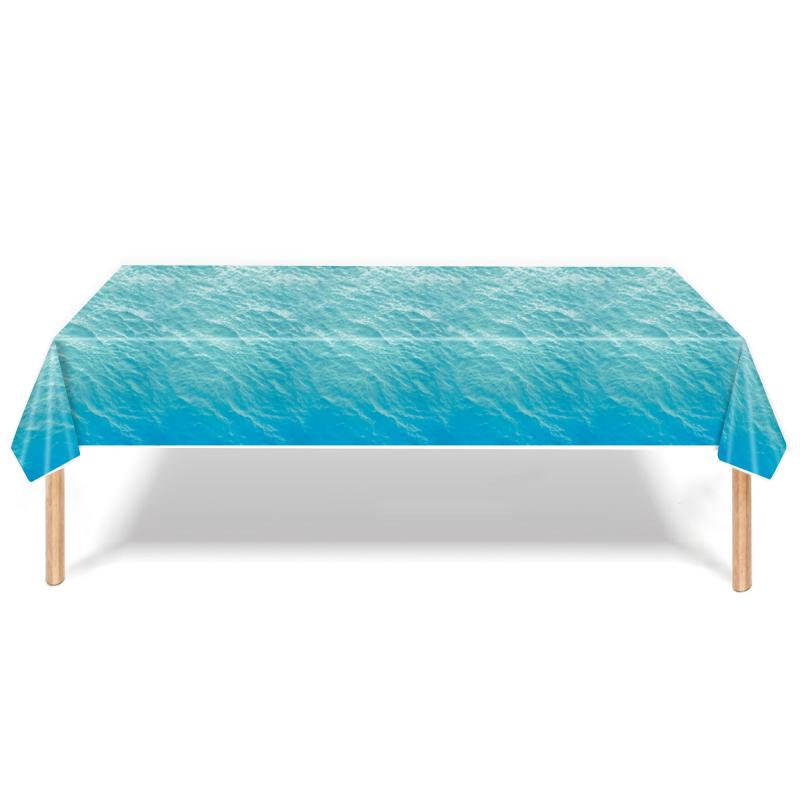 Ocean Wave Party Tablecloth Disposable Dustproof Supplies