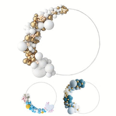 Round Balloon Arch Kit with Backdrop Stand for Wedding Party Decor