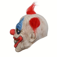 Halloween Red Hair Clown Latex Mask Circus Red Nose Clown Dress Up