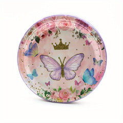 Butterfly Themed Tableware Set for Bridal Shower or Birthday Party