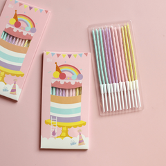 12pcs Colorful Birthday Candles for Baking Parties Slender