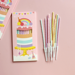 12pcs Colorful Birthday Candles for Baking Parties Slender