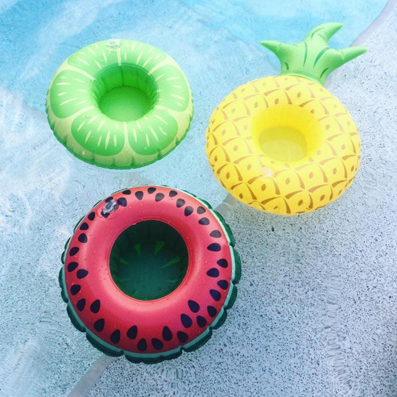 Inflatable Flamingo Swim Floats Cup Pad Summer Decor