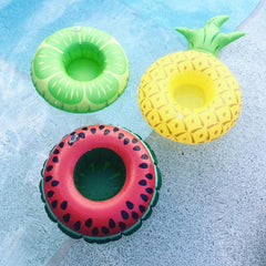Inflatable Flamingo Swim Floats Cup Pad Summer Decor
