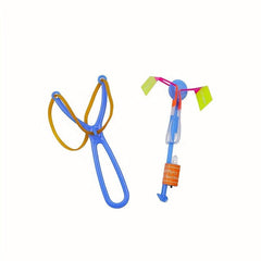 10pcs LED Flying Slingshot Toys Glow In Dark Party Favors
