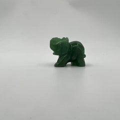 Green Aventurine Jade Elephant Statue Natural Crystal Artware Decoration