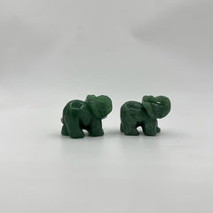 Green Aventurine Jade Elephant Statue Natural Crystal Artware Decoration